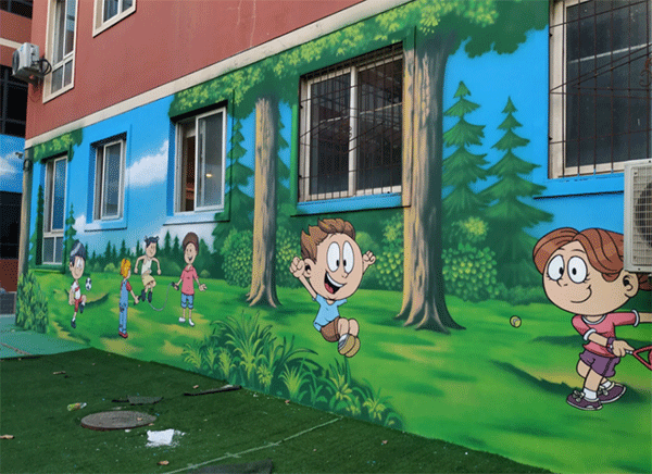 幼兒園墻噴繪如何做？